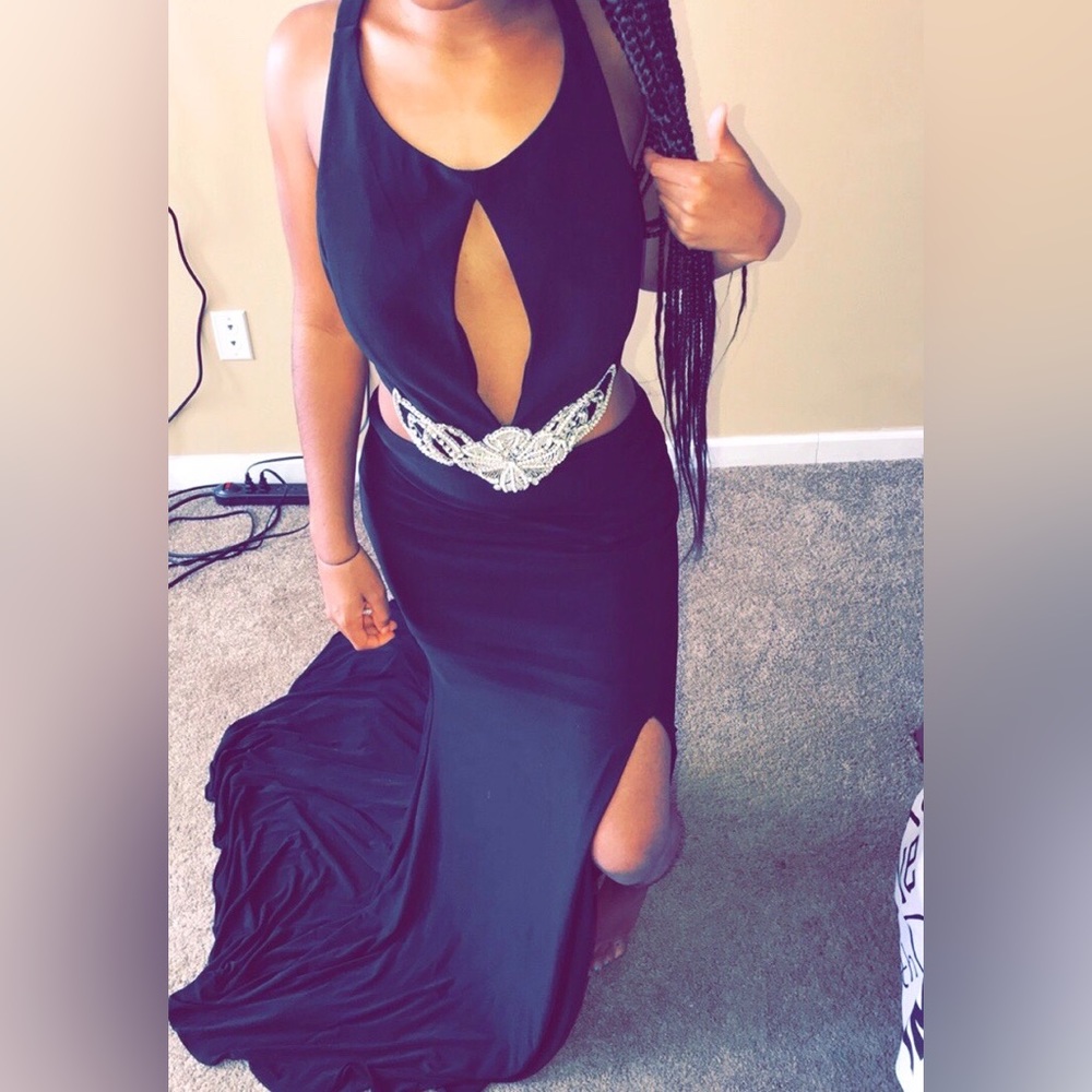 Black and Silver Formal Gown